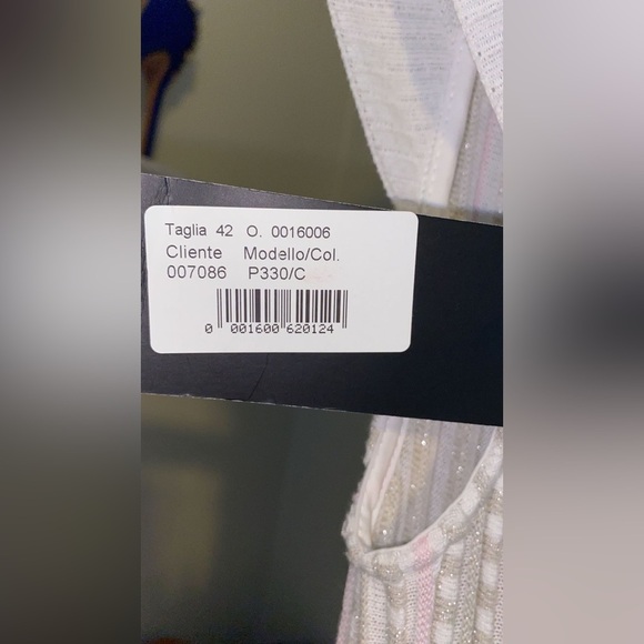 Tricot Chic Dress - White/Orange - Picture 6 of 11